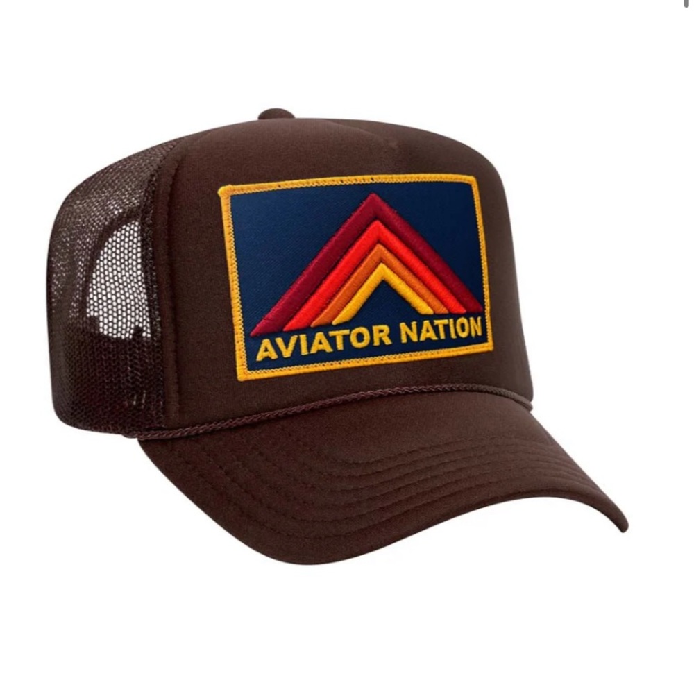 MOUNTAIN STRIPE VINTAGE TRUCKER HAT AVIATOR NATION